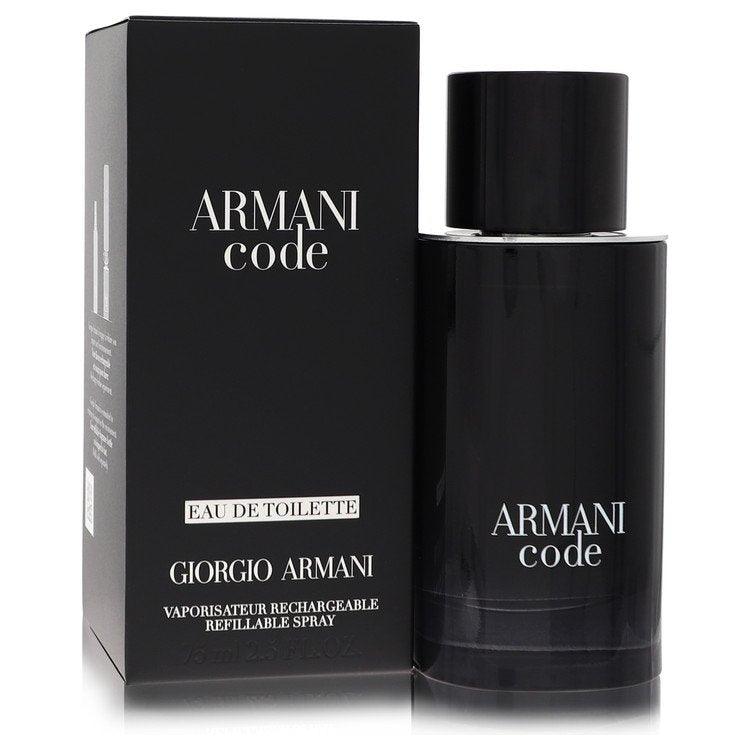 Armani Code Eau De Toilette Spray Refillable By Giorgio Armani | for Men - GROWING FEELINGS